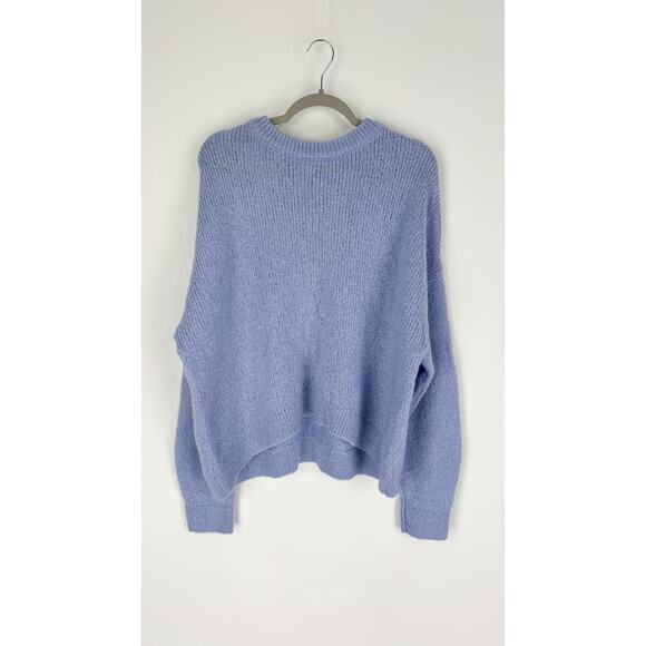 & Other Stories Alpaca Blend Crew Neck Sweater Pullover Womens Size Medium Blue - Picture 1 of 6
